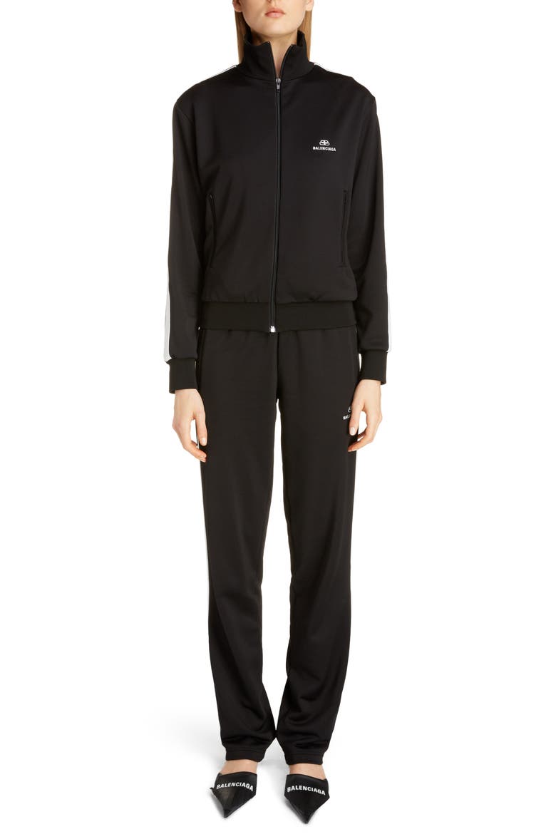 Logo Track Jacket, Alternate, color, BLACK/ WHITE