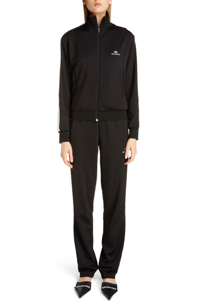 Balenciaga Logo Track Jacket, Alternate, color, 