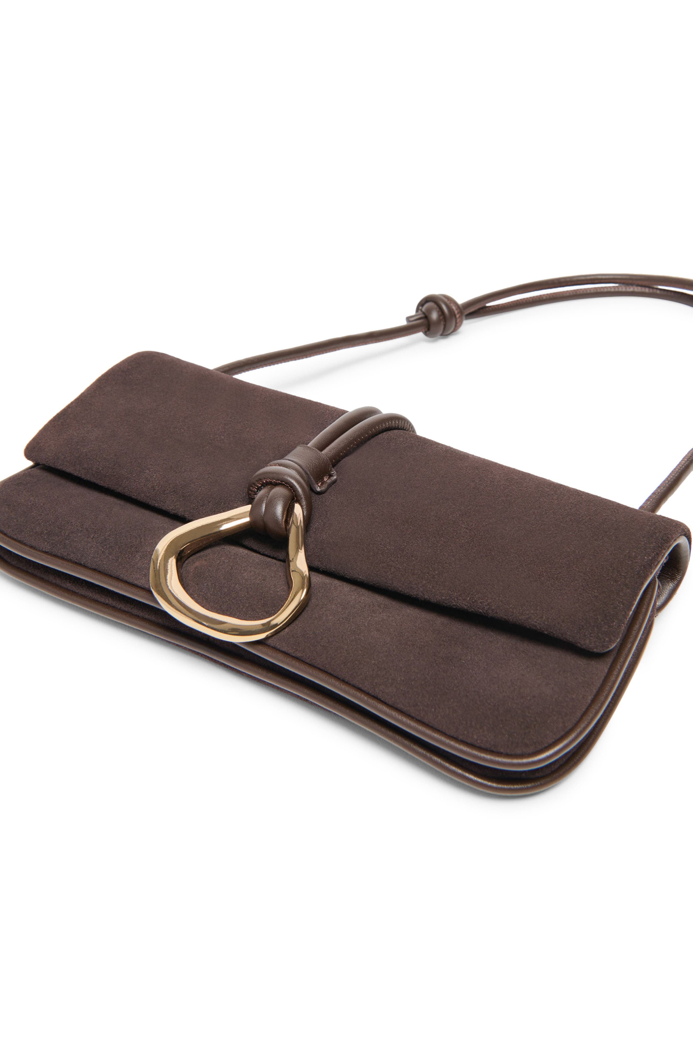 Dolce Vita Balen Leather Shoulder Bag, Alternate, color, Chocolate