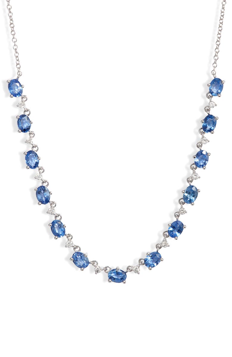 Meira T Sapphire & Diamond Necklace, Main, color, White