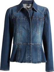 Wit & Wisdom Peplum Denim Jacket
