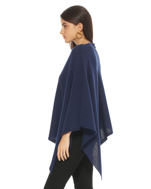 Monticelli Cashmere Essential Pure Cashmere Poncho In Pink