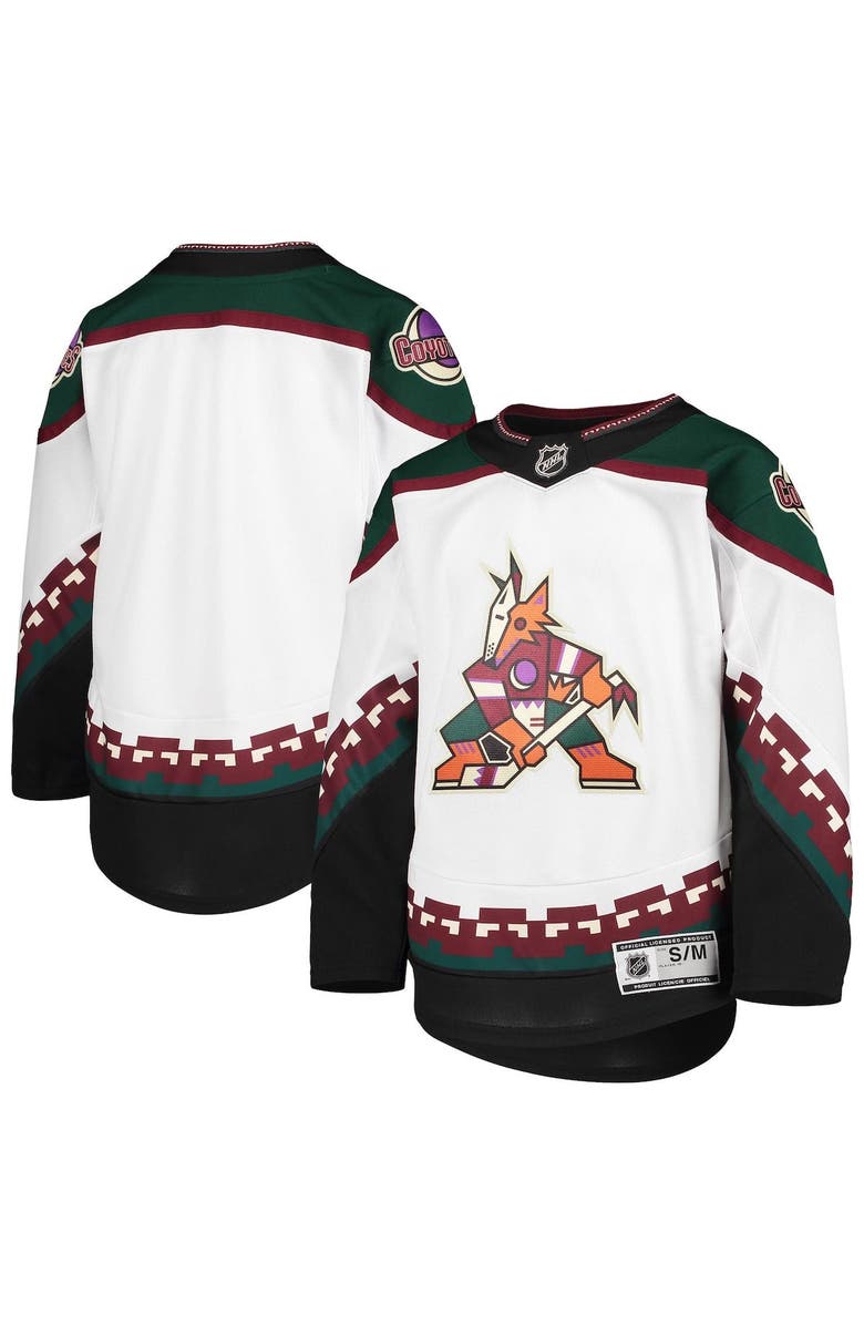 Outerstuff Youth White Arizona Coyotes Away Premier Team Jersey, Main, color, 