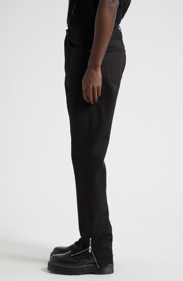 JKEEFER Zip Hem Slim Fit Jeans, Alternate, color, Black