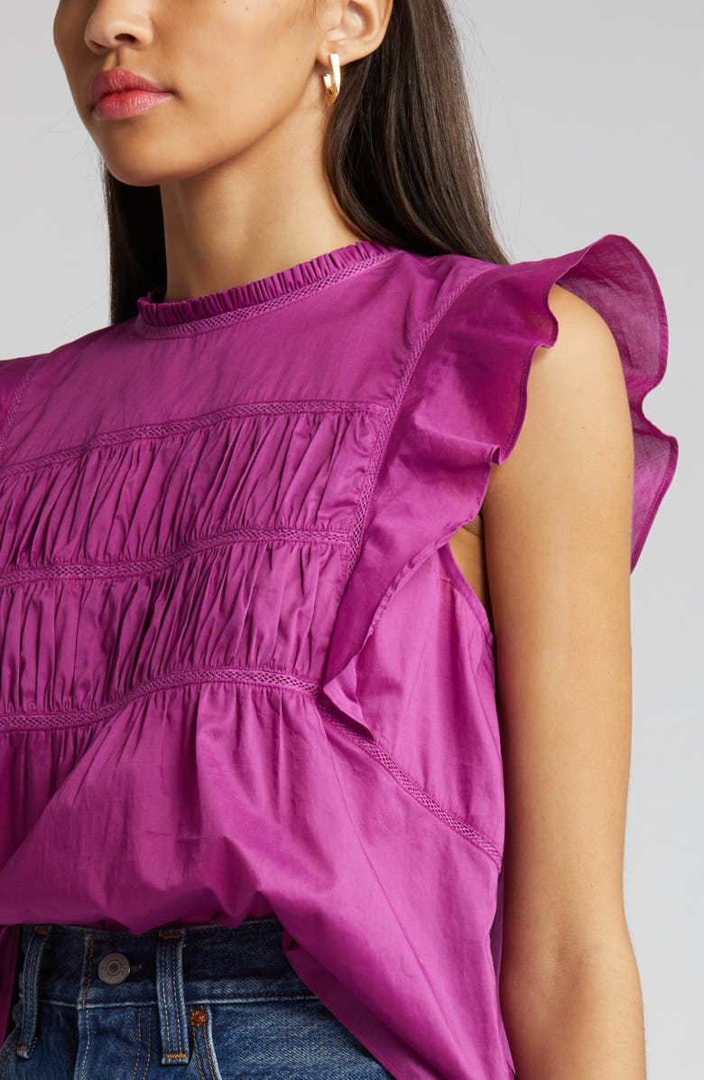 Rails Filomena Ruched Cotton Blouse, Alternate, color, 