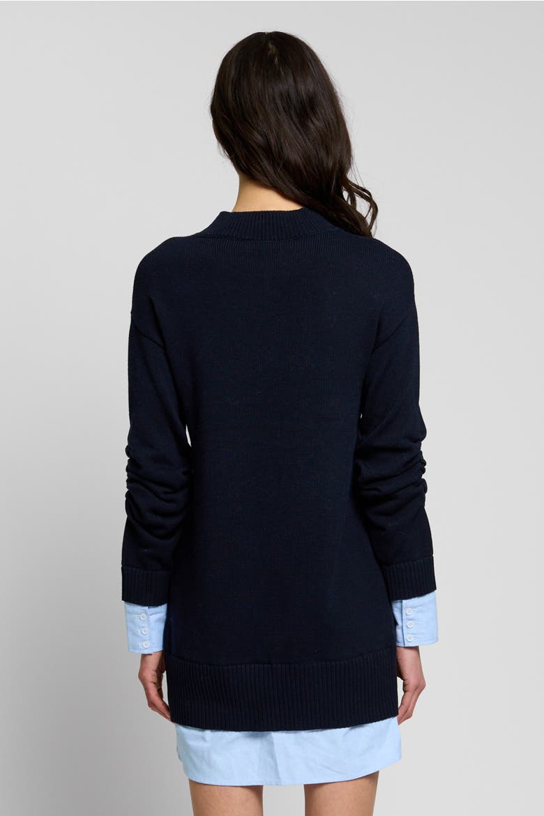 Coen Twofer Mockneck Dress, Alternate, color, NAVY