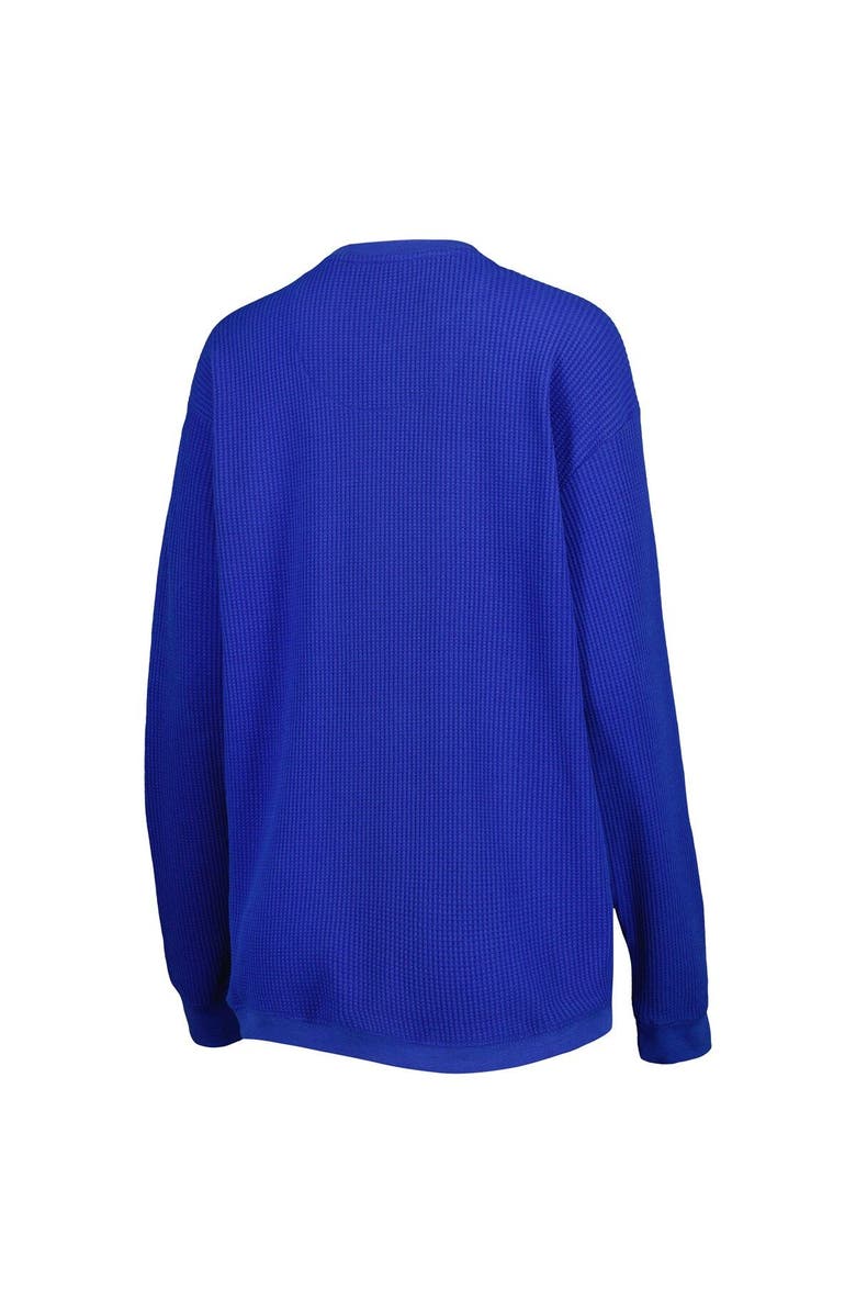 PRESSBOX Women's Pressbox Royal Kentucky Wildcats Surf Plus Size Southlawn Waffle-Knit Thermal Tri-Blend Long Sleeve T-Shirt, Alternate, color,