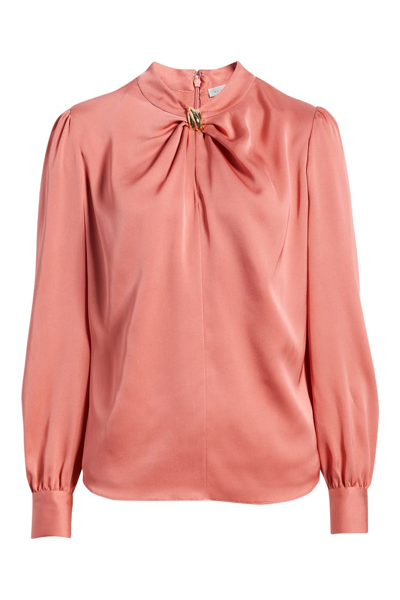 The Valentine Stretch Silk Top, Alternate, color, DRAGON FRUIT