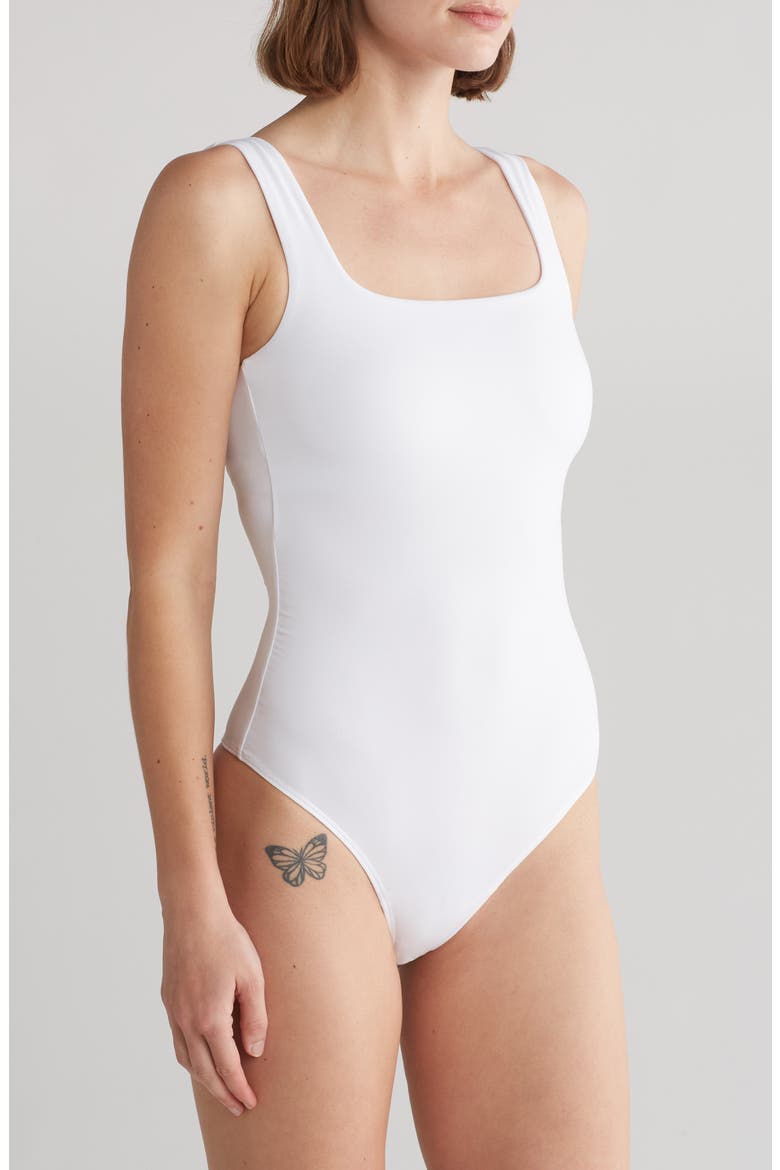 Good Form Modern Tank Bodysuit, Alternate, color, WHITE001