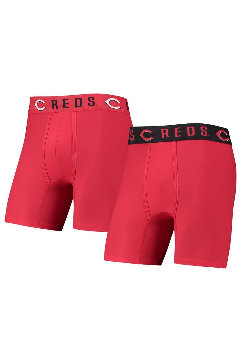 Red Boxers Bundle Men's Concepts Sport Red/Black Cincinnati Reds Two-Pack Flagship Boxer ...