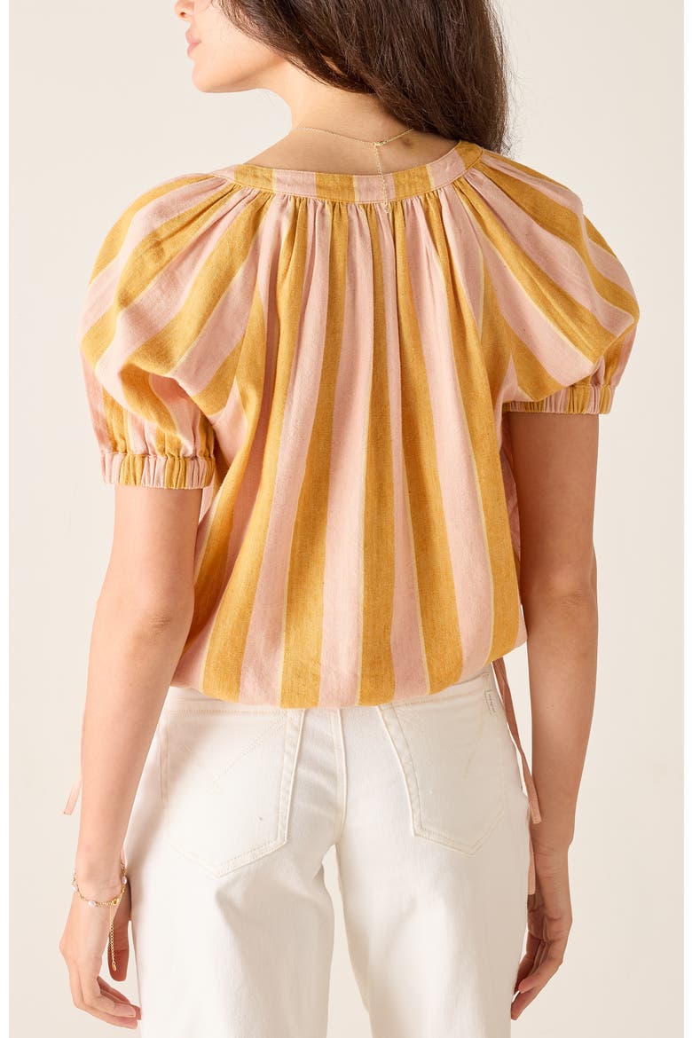 Poete Short Sleeve Top, Alternate, color, Apricot Stripe