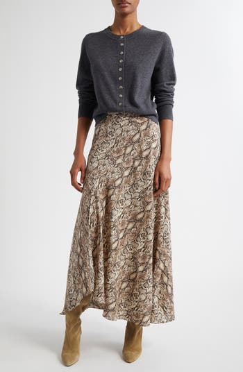 【関税込み】Isabel Marant Skirts Isabel Marant Sakura Python Print Stretch Silk Skirt | Nordstrom