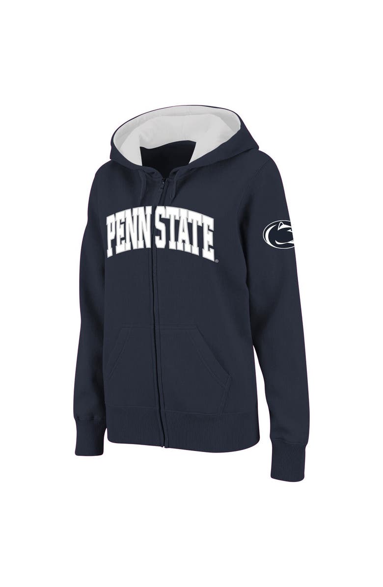 COLOSSEUM Women's Stadium Athletic Navy Penn State Nittany Lions Arched Name Full-Zip Hoodie, Main, color, Navy