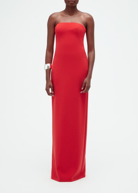 Stretch Crepe Column Dress