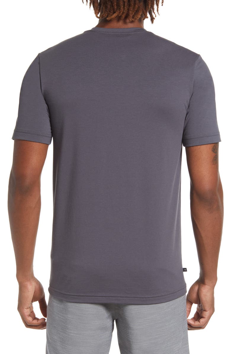 TravisMathew The Crew Performance T-Shirt, Alternate, color, Grey Pinstripe