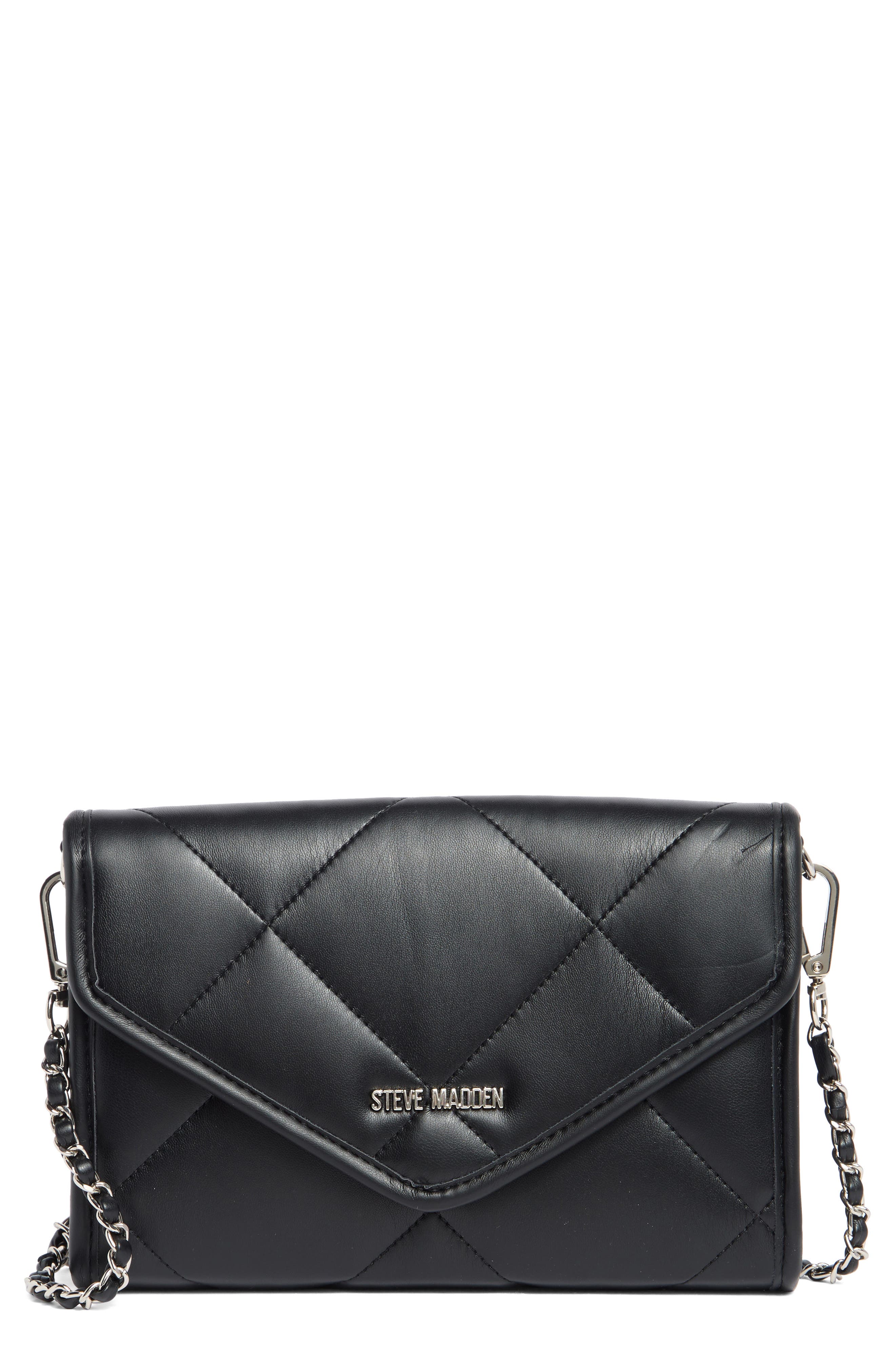 Steve Madden Quilted Crossbody Bag, Main, color, 