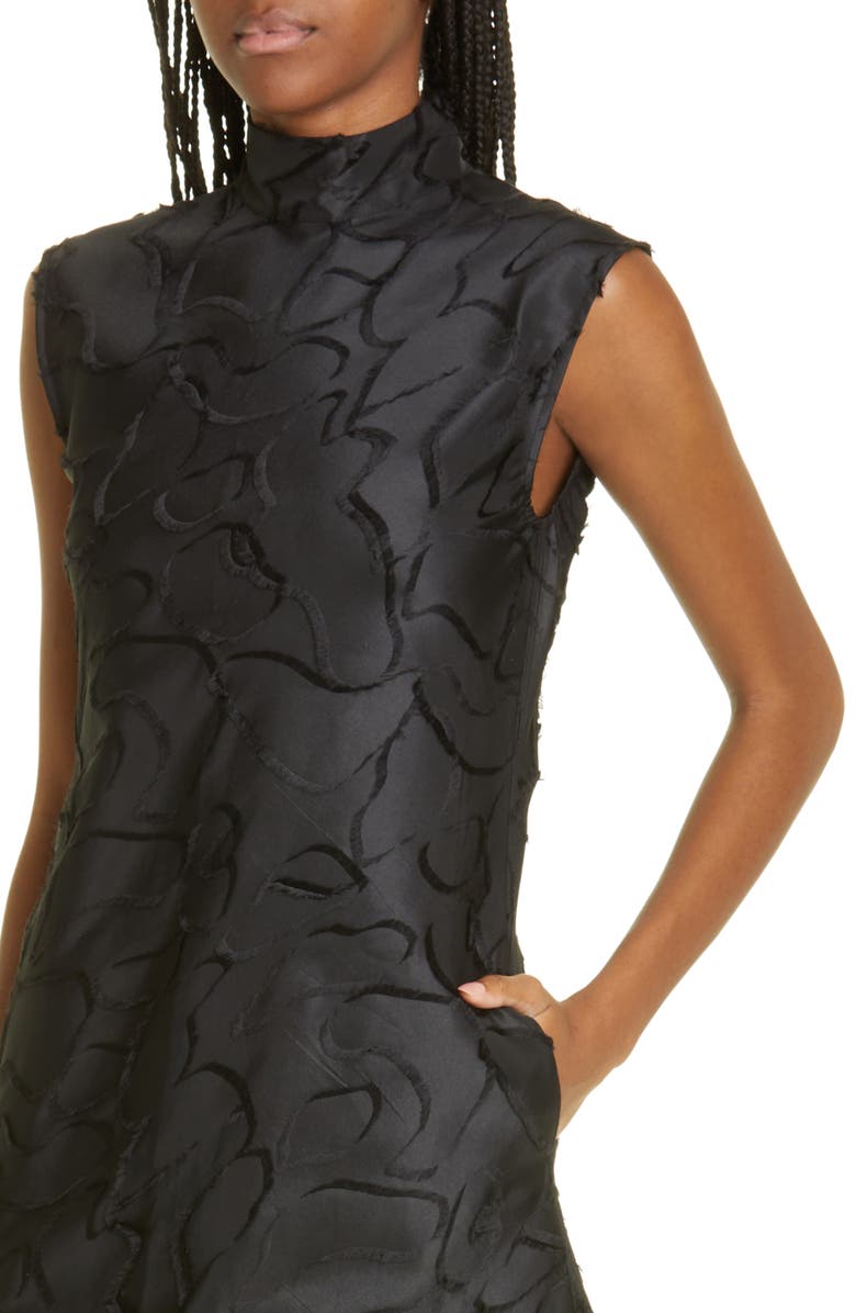 Stine Goya Jaxie Ribbon Jacquard Midi Dress, Alternate, color,