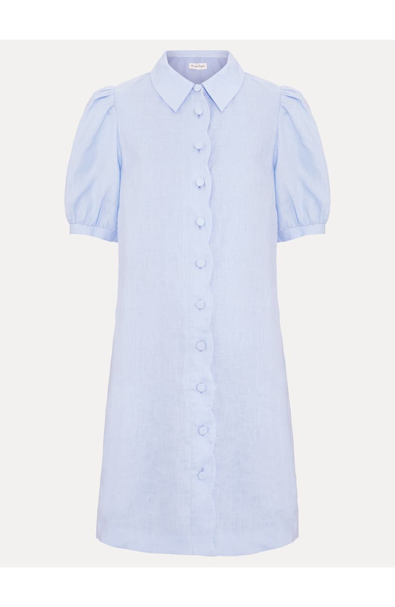 Phase Eight Candice Linen Dress, Alternate, color, Pale Blue