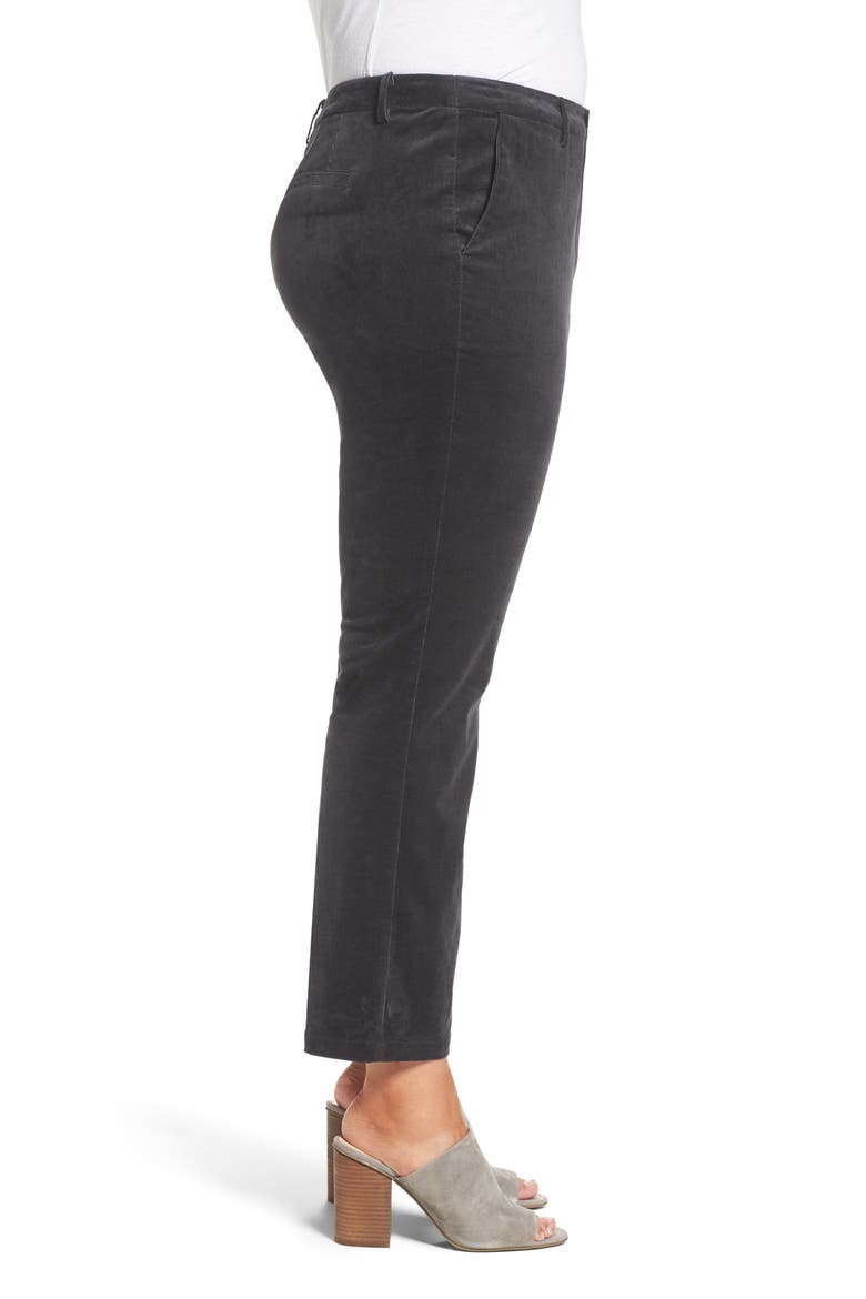 Velvet Ankle Pants, Alternate, color, GREY MAGNET