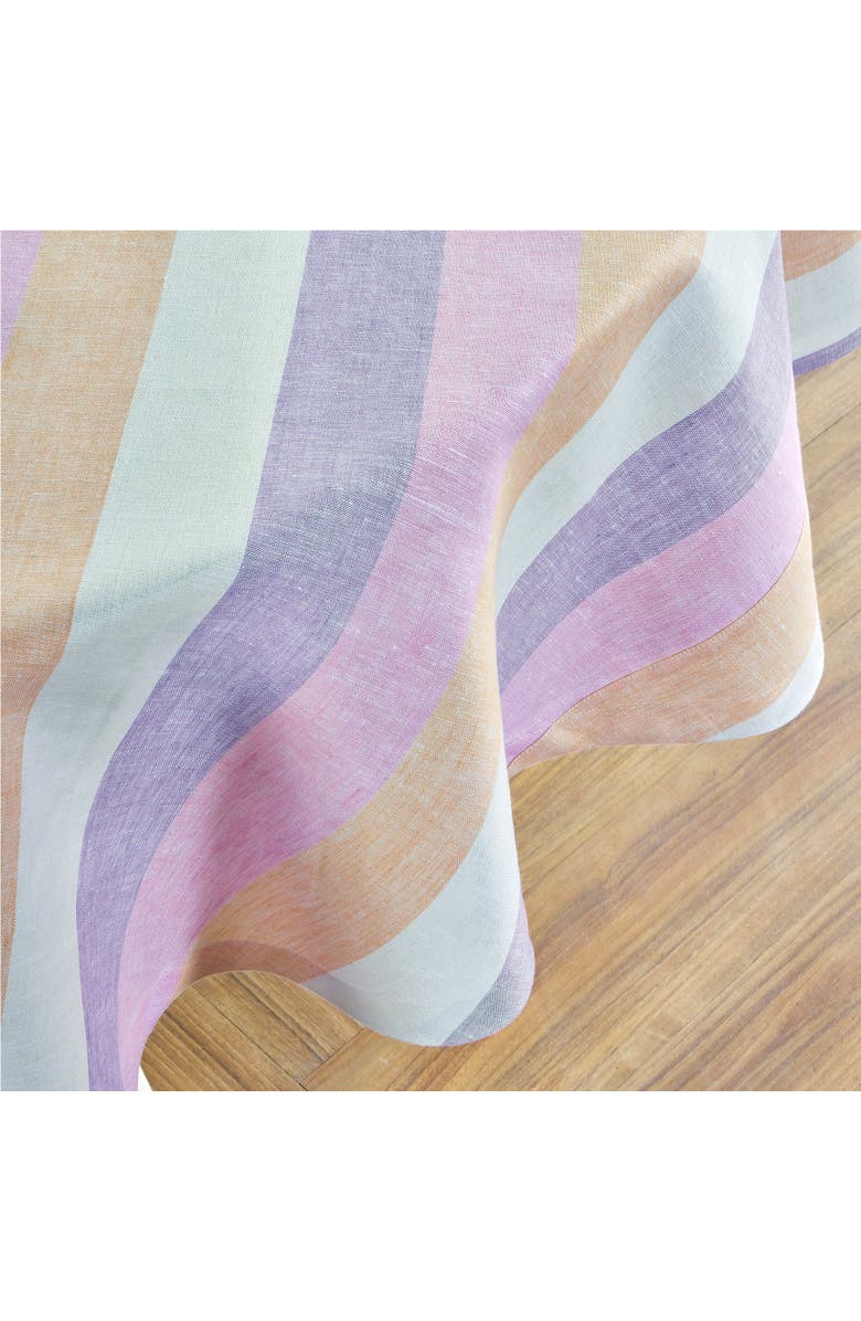 Solino Home Linen Round Tablecloth - Gelato Stripe, Alternate, color,