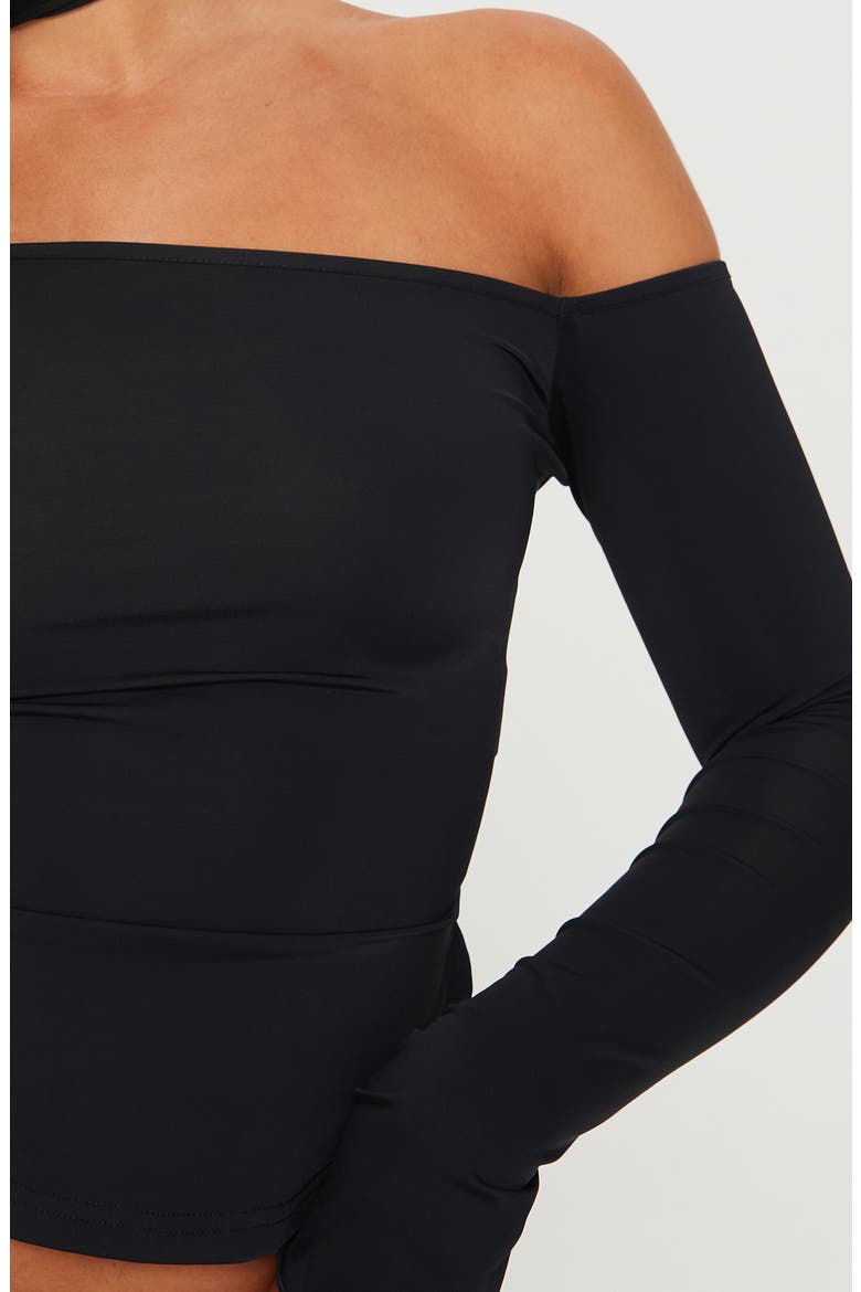 Vito Asymmetric One-Shoulder Top, Alternate, color, BLACK