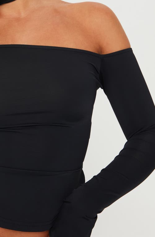 Shop Princess Polly Vito Asymmetric One-shoulder Top In Black