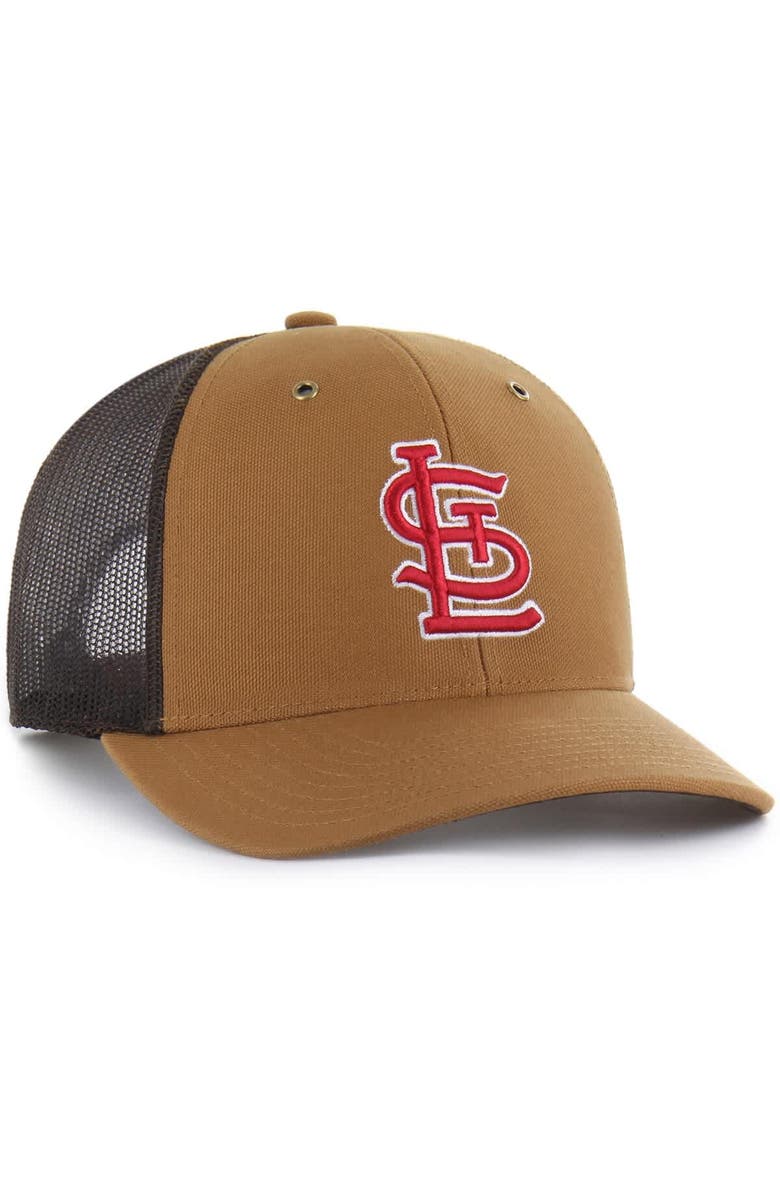 CARHARTT X 47 Men's Carhartt x '47  Brown St. Louis Cardinals Trucker Adjustable Hat, Alternate, color, Brown