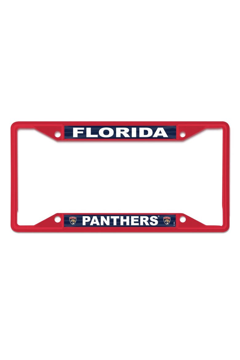 Florida Panthers Chrome Colored License Plate Frame, Main, color, Red