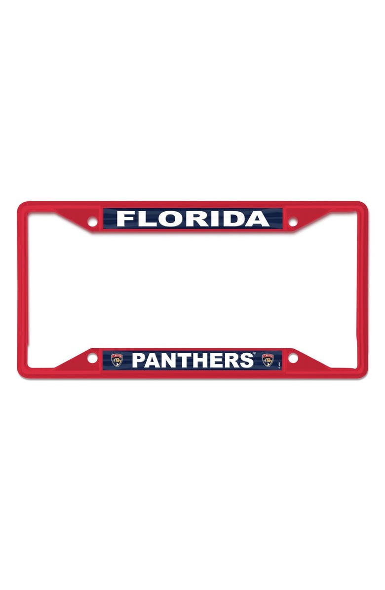 WINCRAFT Florida Panthers Chrome Colored License Plate Frame, Main, color, 