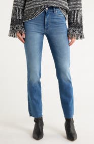 JASON WU Raw Hem Straight Leg Jeans