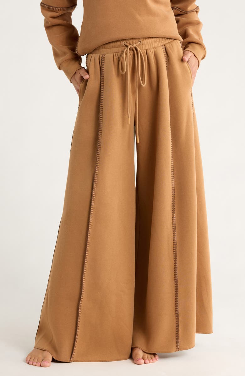 UGG<sup>®</sup> Classic Wide Leg Pajama Pants, Main, color, Chestnut