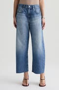 AG Hattie Raw Hem High Waist Crop Barrel Leg Jeans