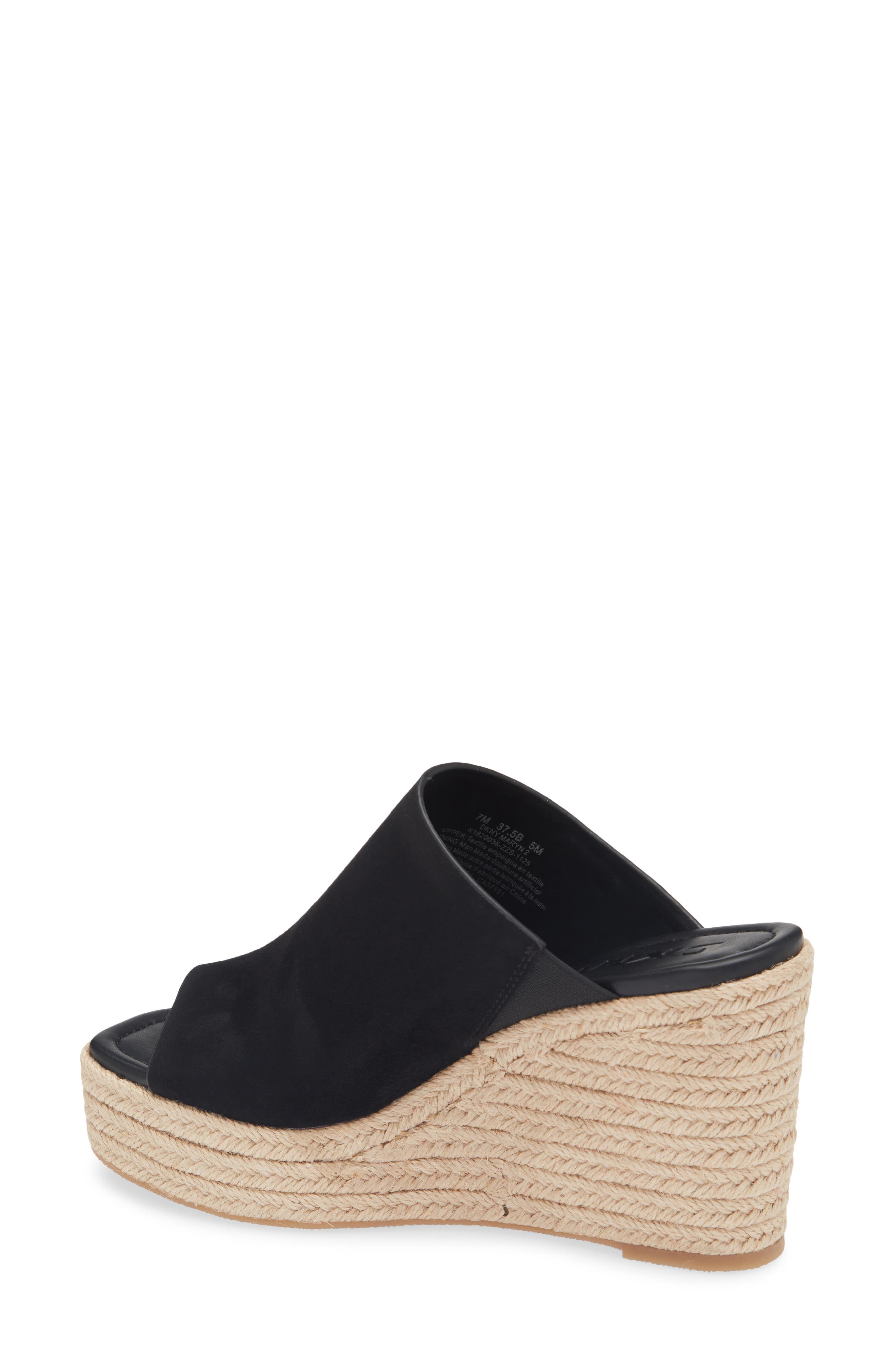DKNY Maryn 2 Espadrille Wedge Sandal, Alternate, color, Black