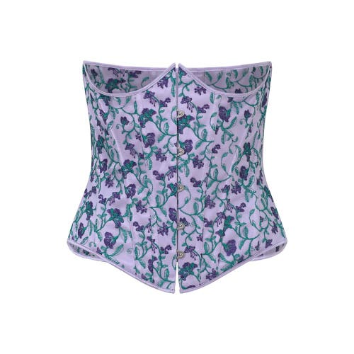 Scarlett Gasque The Wisteria Silk Waspie In Multi