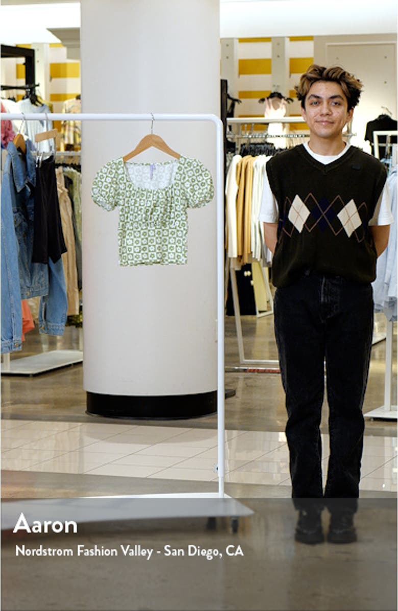 Kids' Floral Puff Sleeve Top, sales video thumbnail