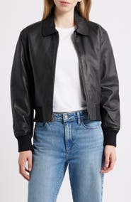 Schott NYC Leather Bomber Jacket
