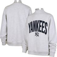 '47 Women's '47 Heather Gray New York Yankees Subtle Muse Mock Neck Sweatshirt