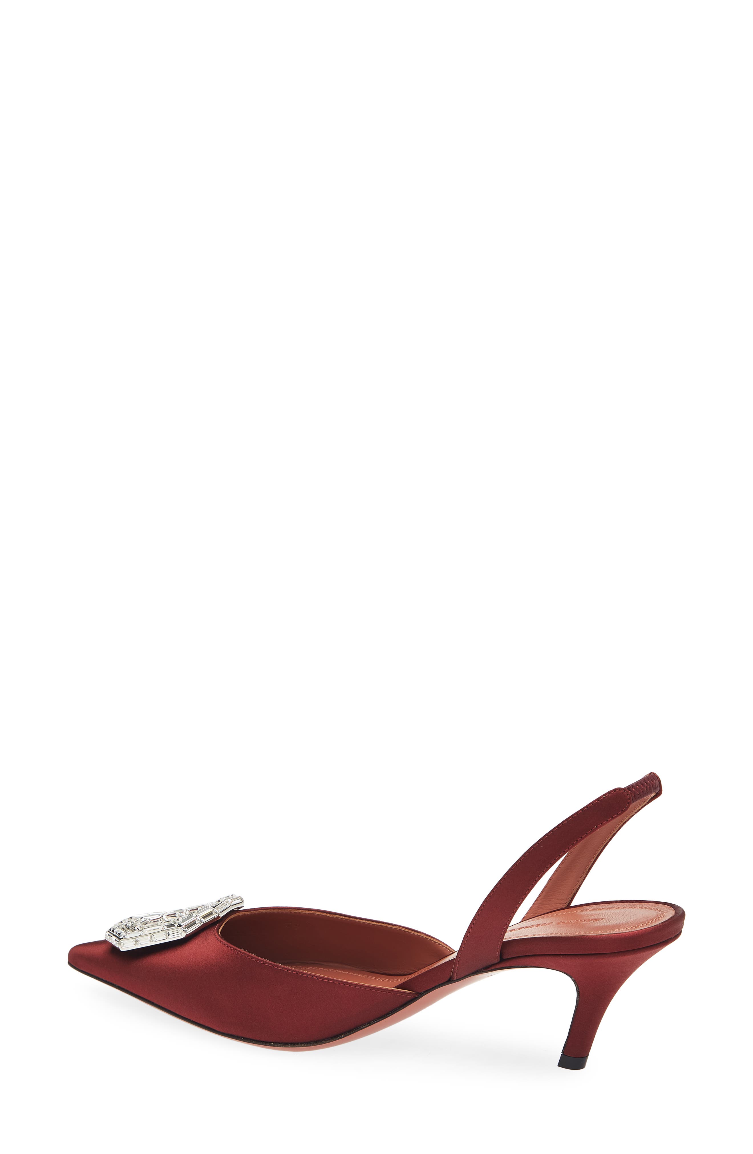 Amina Muaddi Camelia Crystal Buckle Slingback Pump, Alternate, color, 