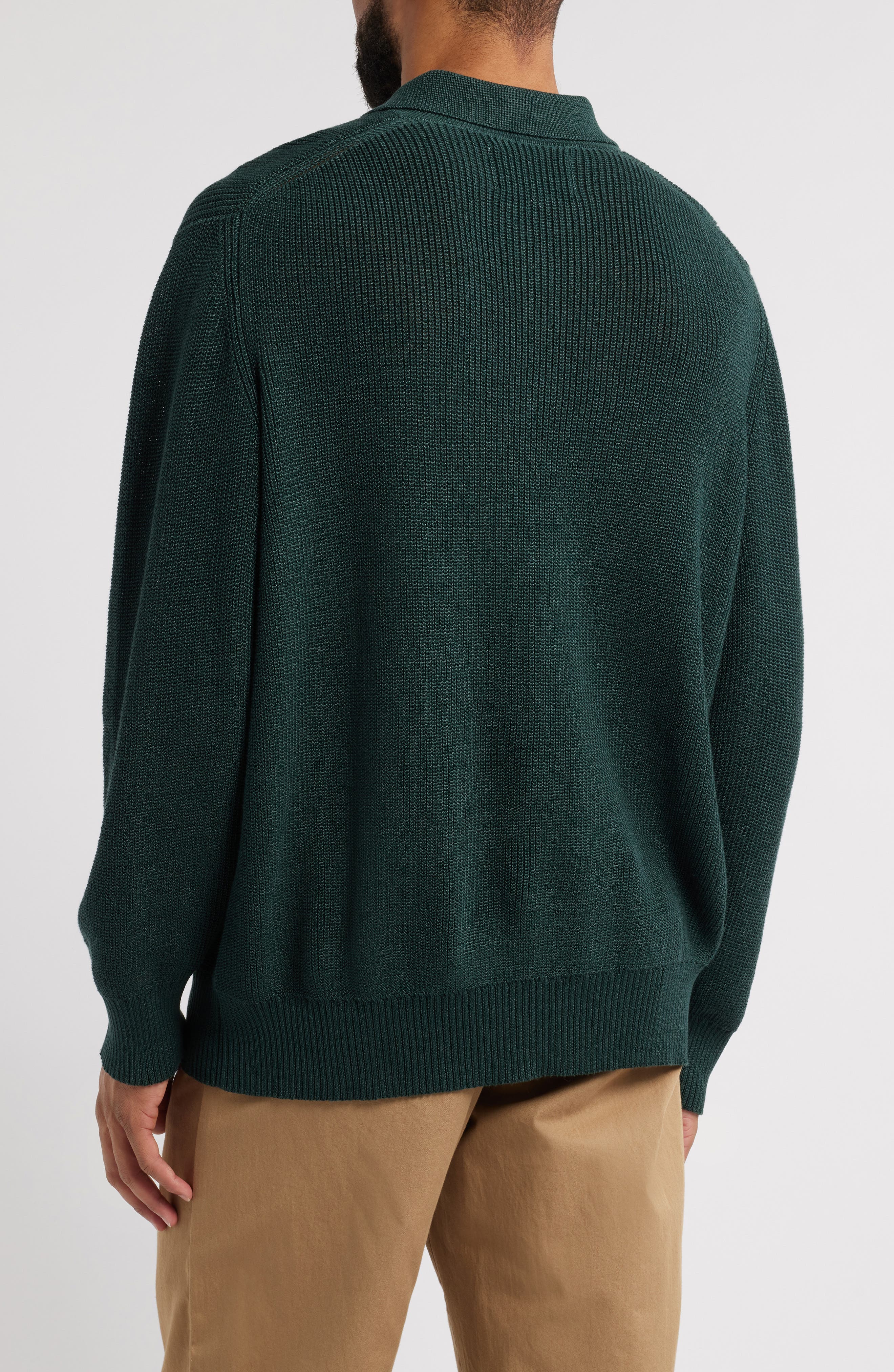 Slouchy Cotton Polo Sweater - image 2