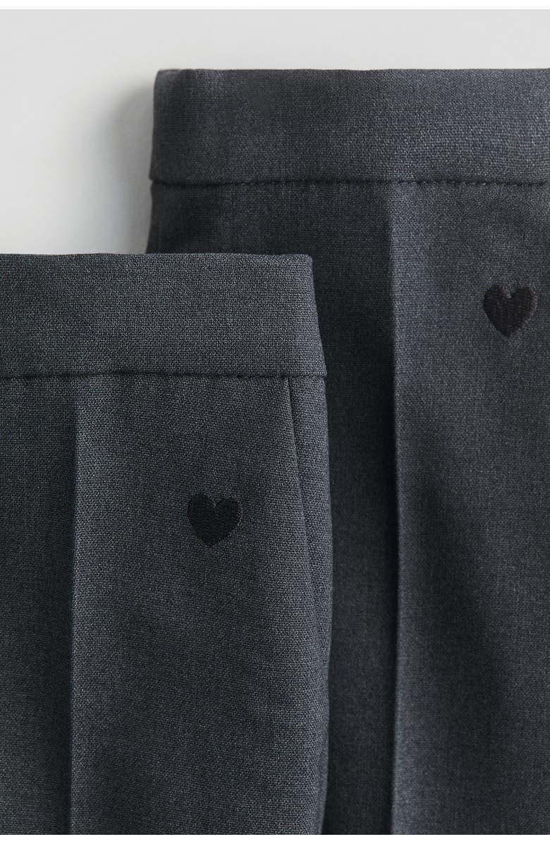 H&M 2-pack School Trousers, Alternate, color, Dark Gray