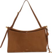 Alaïa Le Click Pocket Nubuck Leather East/West Shoulder Bag