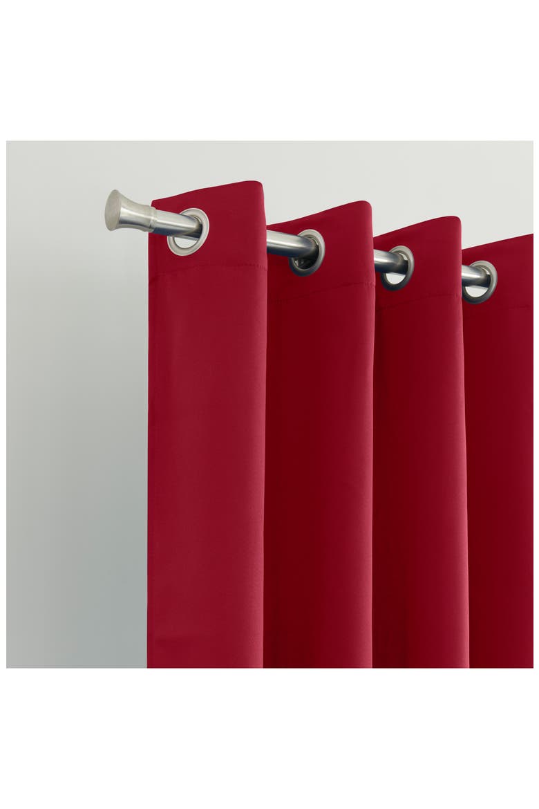 Single Blackout Panel Curtain, Alternate, color, RED