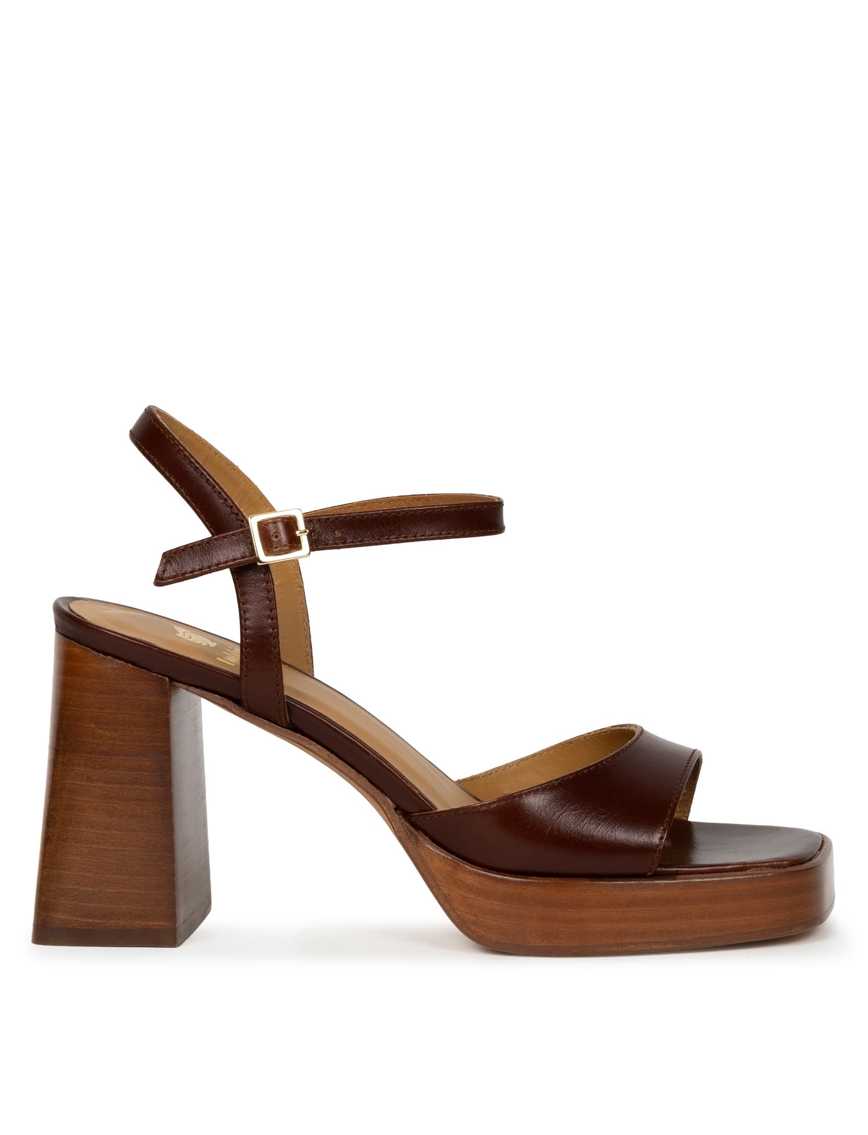 Lenka Heeled Sandals, Main, color, Chestnut