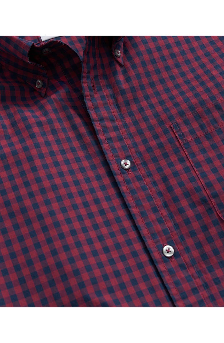 Brooks Brothers Gingham Check Cotton Button-Down Shirt, Alternate, color, Beaujolais Gingham