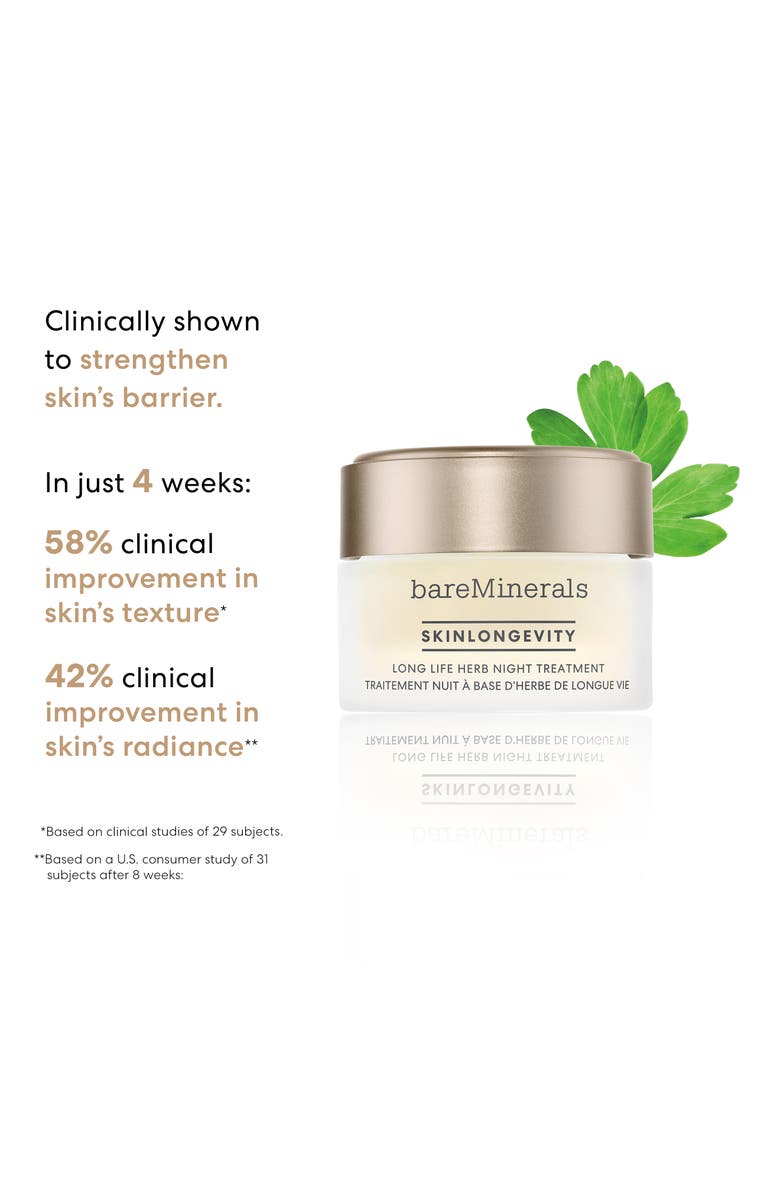 bareMinerals<sup>®</sup> Skinlongevity Long Life Herb Anti-Aging Night Treatment, Alternate, color,