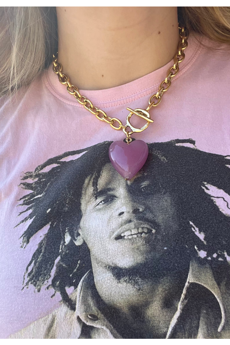Amore Necklace, Alternate, color, Muted Mauve