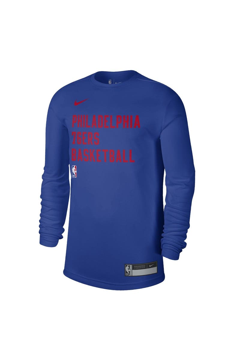 Nike Unisex Nike Royal Philadelphia 76ers 2023/24 Legend On-Court Practice Long Sleeve T-Shirt, Alternate, color, Royal