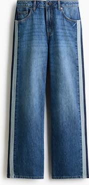 H&M Wide Regular Side-striped Jeans