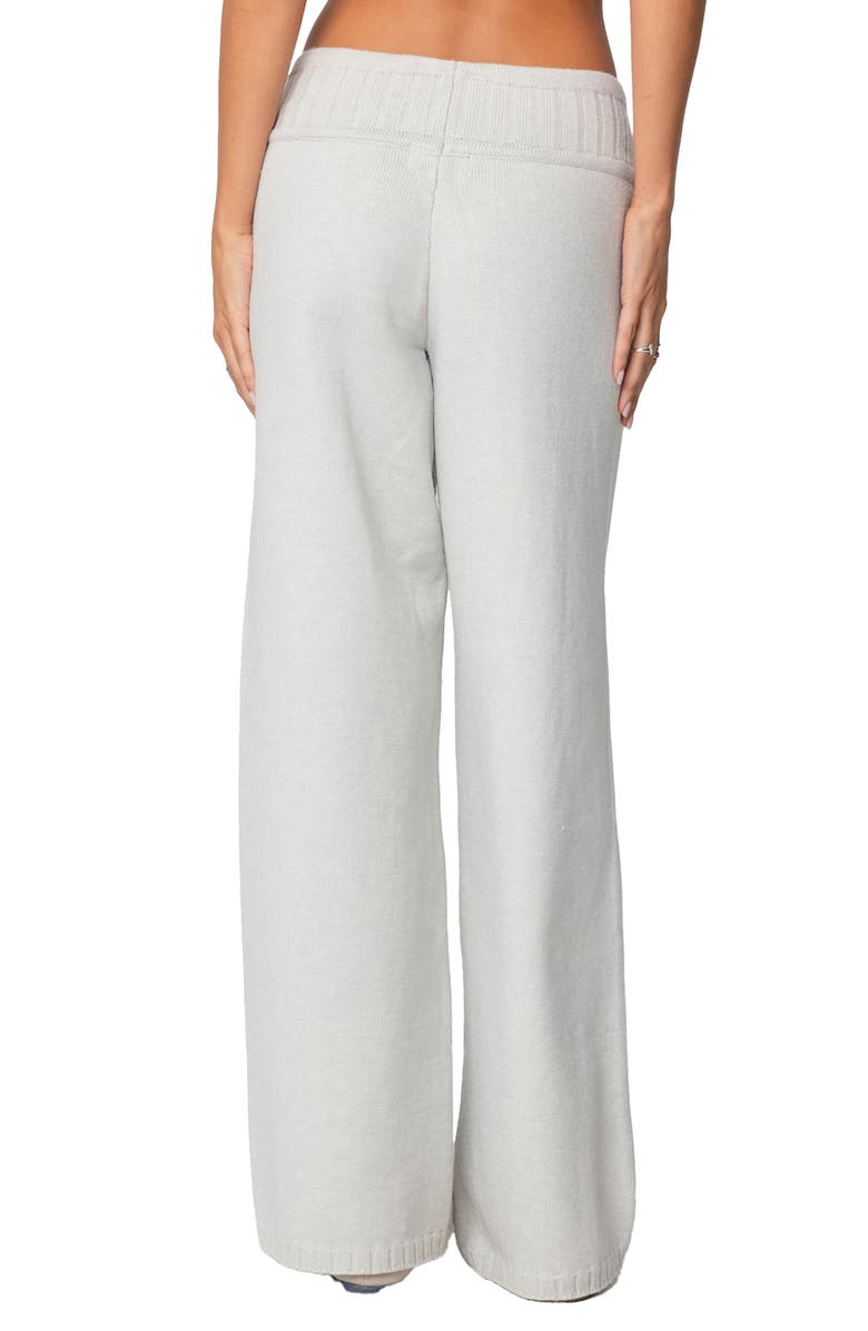 EDIKTED Russel Straight Leg Knit Pants, Alternate, color, Light-Gray