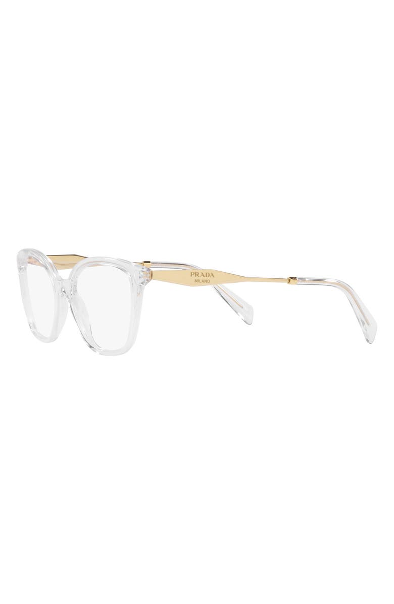 Prada 56mm Butterfly Optical Glasses, Alternate, color, Crystal